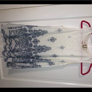 Blue and White Dress